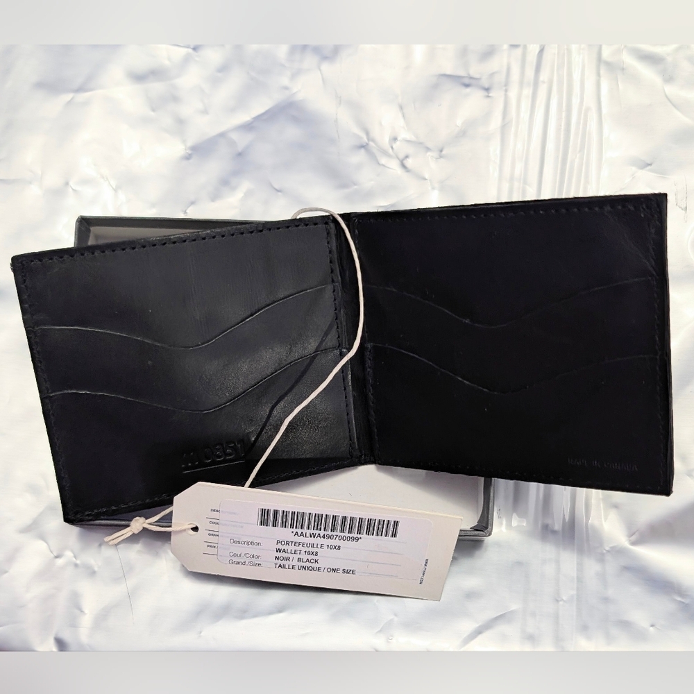Nwt M0851 Mens Genuine Leather Bi Fold Wallet In Original Box ☑️ - Picture 2 of 12
